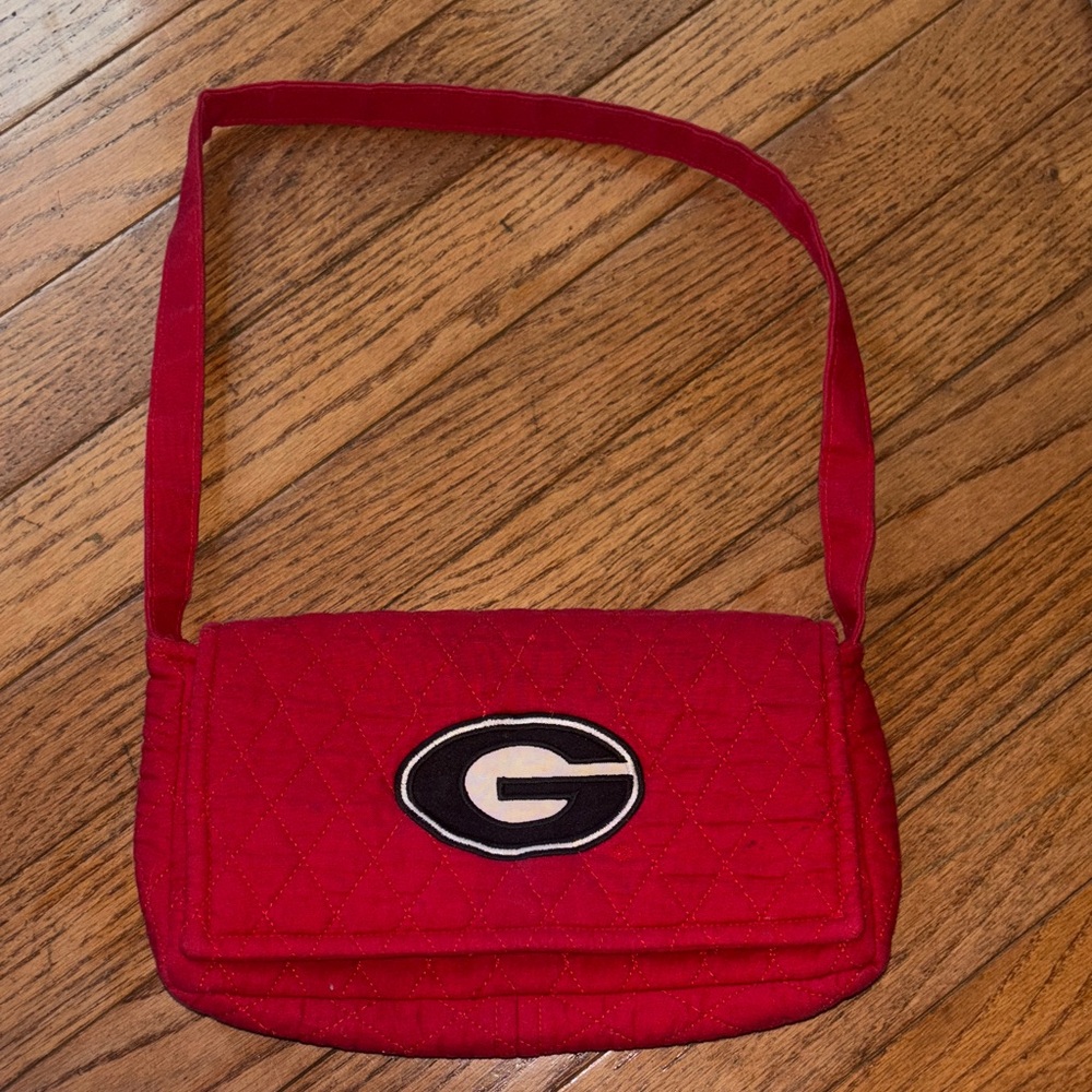 Red Quilted Shoulder Bag with G Logo